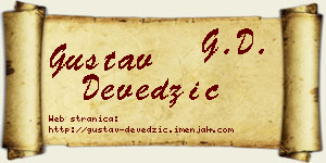 Gustav Devedžić vizit kartica